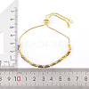 Brass Micro Pave Cubic Zirconia Slider Bracelets FS-WG49F5F-01-2