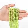 Spray Painted Crackle Glass Beads Strands CCG-Q001-8mm-11-4
