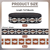 7M Polyester Jacquard Flower Ribbon OCOR-WH0088-86-2