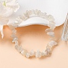 Natural White Moonstone Stretch Bracelets BJEW-JB03681-09-4