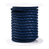 Braided Cowhide Leather Cord NWIR-N005-01M-3mm-1