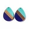 Opaque Resin & Walnut Wood Pendants RESI-M027-04J-2