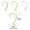 18Pcs 3 Colors Alloy Ear Cuff Findings FIND-YW0004-24-3