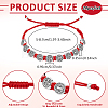 24Pcs Alloy Oval with St. Benedict & Cross Beads Bracelets BJEW-GO0001-23-2