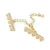 Brass Micro Pave Cubic Zirconia Chain Extender KK-L216-004D-G-2