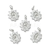 SHEGRACE Brass Micro Pave Cubic Zirconia Pendants XGRQ3P414-617P-1