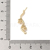 Brass with Clear Cubic Zirconia Stud Earring Findings KK-G499-02G-3