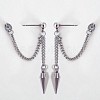 304 Stainless Steel Dangle Stud Earrings WGF9E4F-02-1