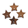 Walnut Wood Stud Earring Findings MAK-N032-050-2