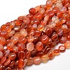Dyed Natural Carnelian Nuggets Beads Strands G-J336-19-1