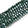 Electroplate Opaque Glass Beads Strands EGLA-A035-P6mm-A06-1