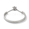 Tarnish Resistant 304 Stainless Steel Star Bangles with Charms BJEW-F464-17P-1