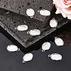 Tibetan Style Antique Silver Alloy Flat Oval Pendant Cabochon Settings TIBEP-M022-36AS-5