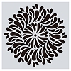 Flower Pattern Eco-Friendly PET Plastic Hollow Painting Silhouette Stencil DRAW-PW0008-02H-1