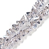Electroplate Transparent Glass Beads Strands EGLA-P052-02A-PL04-1