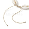 Cowrie Shell and Gemstone Beads Anklets AJEW-AN00594-4