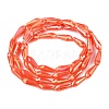 Electroplated Opaque Glass Beads Strands EGLA-L015-FR-B-01-M-2