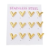 PVD Vacuum Plating 304 Stainless Steel Stud Earring EJEW-C099-03G-1