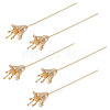 GOMAKERER 10Pcs Brass Flower Shape Head Pins KK-GO0001-49-1