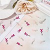 October Breast Cancer Pink Awareness Ribbon Alloy Enamel Pendants ENAM-SC0001-69-4