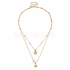 Brass Double Layer Necklaces NJEW-JN02941-01-2