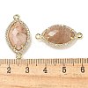 Natural & Synthetic Mixed Stone Faceted Horse Eye Connector Charms G-G181-07G-4