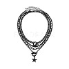 Gothic Alloy with Iron Pendant Multi Layered Chain Necklaces for Women FS-WG9D473-01-3