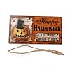 Halloween Wooden Door Hanging Welcome Sign Board HJEW-Z002-02C-2