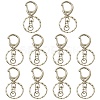 10Pcs Alloy Keychain Clasp Findings PALLOY-YW026-02-1