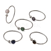 304 Stainless Steel Cuff Bangles for Women BJEW-JB14327-3