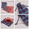   Ethnic Style Cloth Packing Pouches Drawstring Bags ABAG-PH0002-35-5