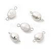 Natural Pearl Connector Charms PEAR-P004-50P-1