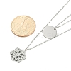 304 Stainless Steel Double Layered Necklaces NJEW-P320-14G-02-5