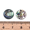 Natural Paua Shell Disc Charms SSHEL-N040-19A-3