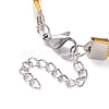 Faux Suede Cord Multi-strand Bracelet with Charm for Women BJEW-JB07687-7