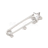 Star Brass Brooch Findings KK-Z132-01P-02-2
