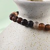 Natural Banded Agate/Striped Agate Bead Stretch Bracelets BJEW-K212-A-003-2