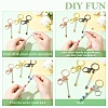 10Pcs Alloy Bar Beadable Keychain for Jewelry Making DIY Crafts KEYC-YW0001-29RG-5