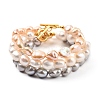 Natural Baroque Pearl Keshi Pearl Beaded Bracelets Sets BJEW-JB05326-1