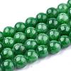 Natural Dyed Yellow Jade Gemstone Bead Strands G-R271-4mm-Y13-1