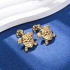304 Stainless Steel Turtle Stud Earrings EJEW-Z135-02G-02-2