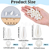 300Pcs 3 Styles ABS Plastic Imitation Pearl Beads KY-BM0001-01-2