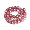 Anti-Tarnish Electroplate Glass Beads Strands GLAA-N064-10mm-14-3