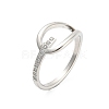 304 Stainless Steel Finger Rings with Rhinestone RJEW-Q779-01P-1