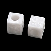 Opaque Acrylic European Beads SACR-L007-033B-2