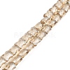 AB Color Plated Transparent Glass Beads Strands EGLA-P051-06A-A05-1