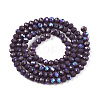 Electroplate Opaque Solid Color Glass Beads Strands EGLA-A044-P3mm-L11-3