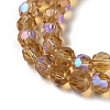 Electroplate Transparent Glass Beads Strands EGLA-A035-T4mm-L17-3