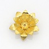 Brass 3D Flower Bead Caps KK-O038-03G-1