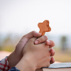 20Pcs Wooden Cross Wall Ornaments AJEW-GA0007-36-5